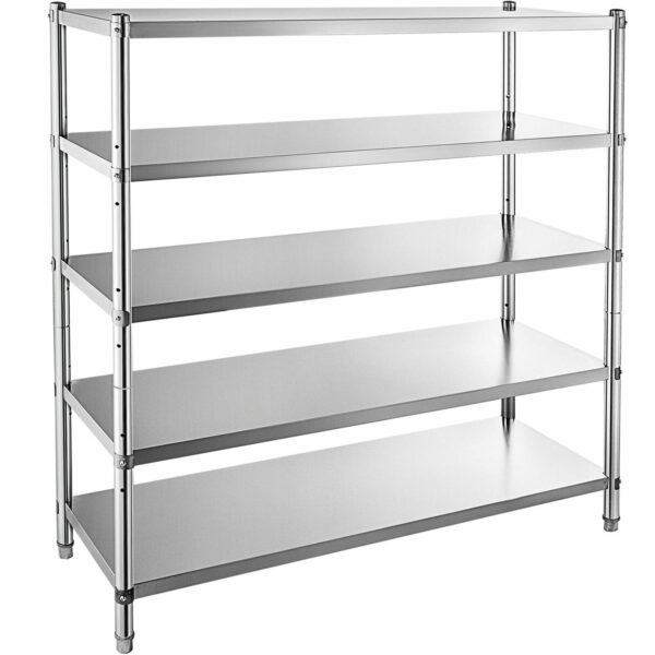 Nerezový regál 5 polic 152,5x183cm - Image 2