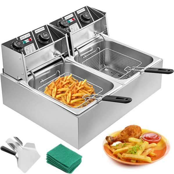 Elektrická fritéza Vevor 2x10L s časovačem - Image 4