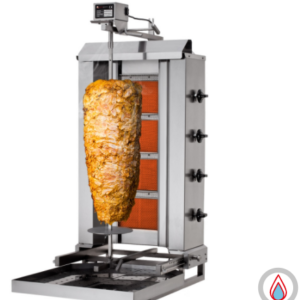 Plynový gril na kebab (pohyblivé) – 4 hořáky |60kg
