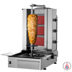 Plynový gril na kebab / gyros s dolním motorem - 3 hořáky |40kg