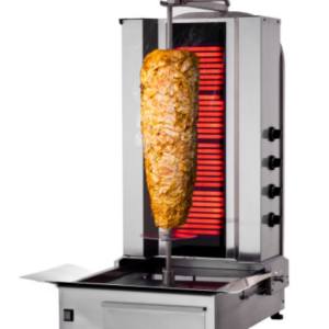 Elektrický gril na kebab/gyros s motorem dole - 4 hořáky - max. 1 60 kg