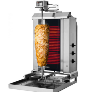 Elektrický gril na kebab / gyros (pohyblivý) - 3 hořáky - max. 100% 40 kg