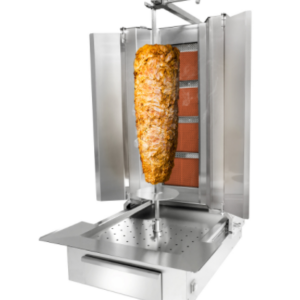 Plynový gril na kebab / gyros s motorem dole -4 hořáky |60kg