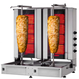 Elektrický gril na kebab/gyros s motorem dolů - 4+4 - 120kg