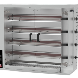 Gril na kuřata - plynový - 4 jehly pro 24 kuřat 1150x550x980mm