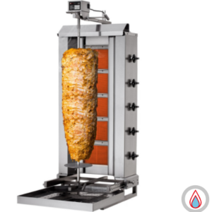 Plynový gril na kebab (pohyblivé) – 5 hořáků |80kg