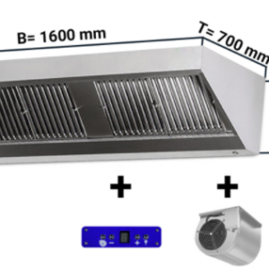 Digestoř 1600mm x 700 nástěnný s motorem, regulátorem, osvětlením