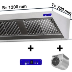 Digestoř 1200mm x 700 nástěnný s motorem, regulátorem, osvětlením