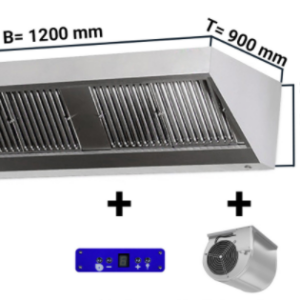 Digestoř 1200mm x 900 nástěnný s motorem, regulátorem, osvětlením