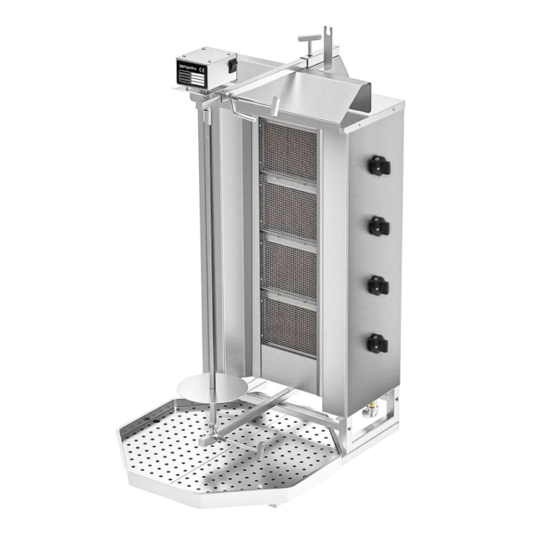Plynový gril na kebab / gyros - 4 hořáků |60kg - Image 3