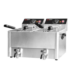 Elektrická fritéza – 2x 8 L s kohoutkem