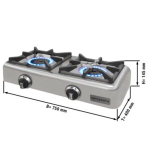 Plynový sporák se 2 hořáky (8kW)