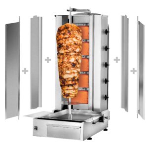 Plynový gril na kebab / gyros s motorem dolů -5 hořáků |80kg