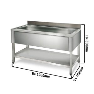 Mycí vana, dřez 120x70, umyvadlo 1.060 mm x 500 mm x 380 mm