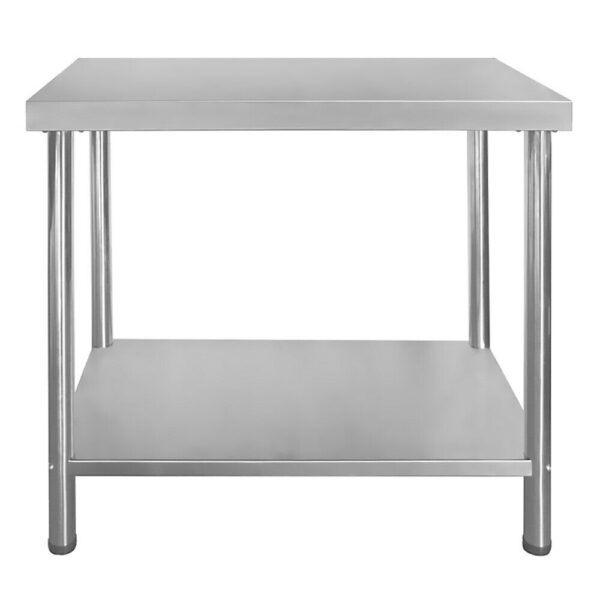 Nerezový pracovní stůl – 150 x 60 cm – se zadním lemem
