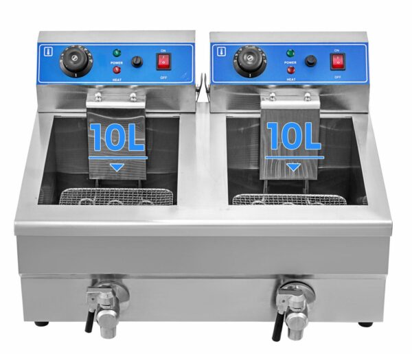 Elektrická fritéza 2 x 12L s odtokovým kohoutkem Vevor - Image 10