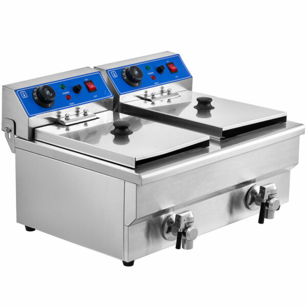 Elektrická fritéza 2 x 12L s odtokovým kohoutkem Vevor - Image 7