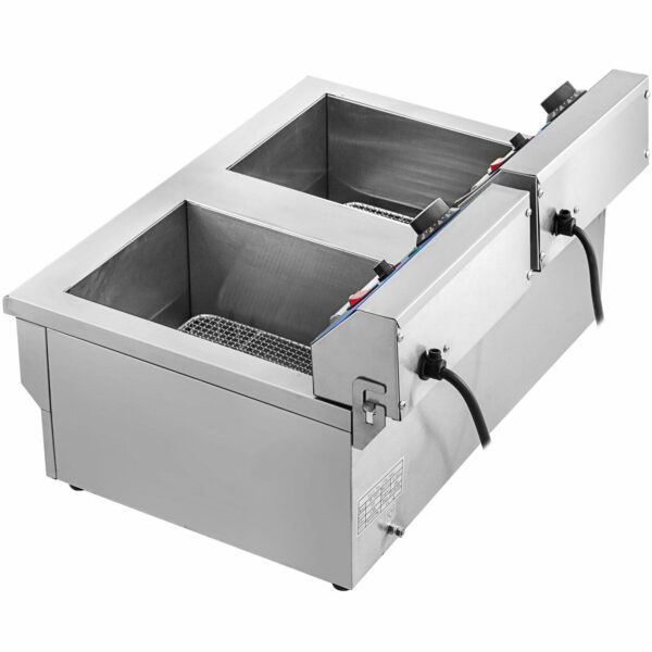 Elektrická fritéza 2 x 12L s odtokovým kohoutkem Vevor - Image 8