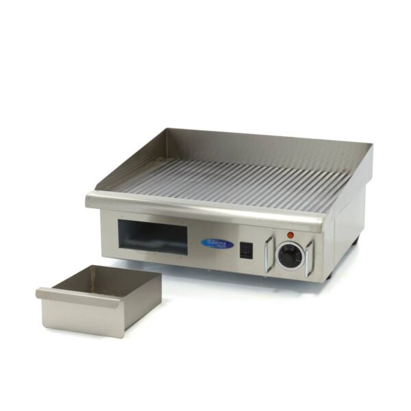 Elektrická grilovací deska – 55cm – 3kW – rýhovaná | MAXIMA 09300070 - Image 2