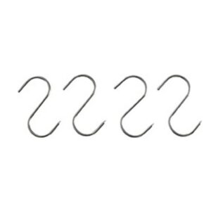 Hák na maso s nerezové oceli , háček na maso 4ks 110 x 5 mm