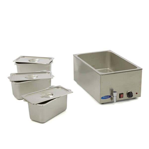 Bain Marie s kohoutkem + 3 x 1/3 GN sada | Maxima 09300011 - Image 5