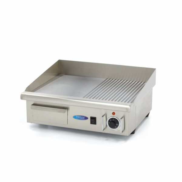 Elektrická grilovací deska – 55cm – 3kW – hladká/rýhovaná | MAXIMA 09300072 - Image 6