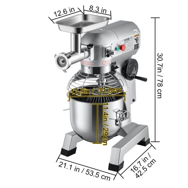 Planetární robot VEVOR 1100W + mlýnek na maso - Image 6