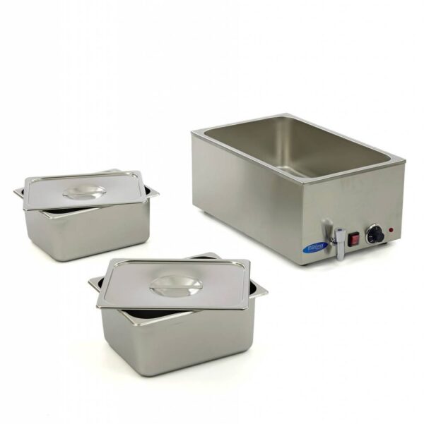 Maxima Bain Marie s kohoutkem včetně soupravy 2 x 1/2 GN - Image 5