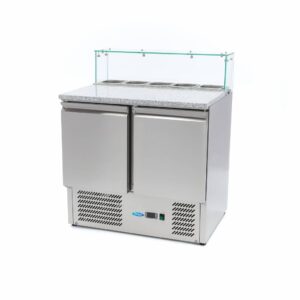 Chladící pizza stůl 5x1/6 GN - žulová deska | Maxima 09400207