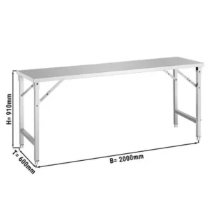 Skládací pracovní stůl - 2,0 x0,6 m