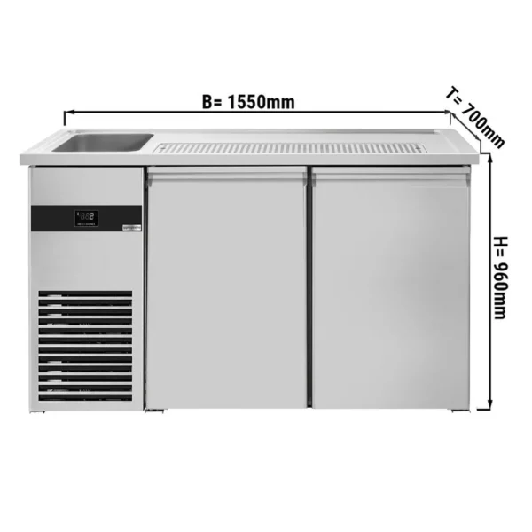 Pivní pult - Barový pult - 1,55 x 0,7 m - se 2 dveřmi - Image 2