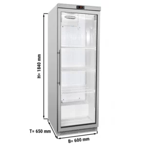Chladnička -400 litrů - s 1 skleněnými dveřmi