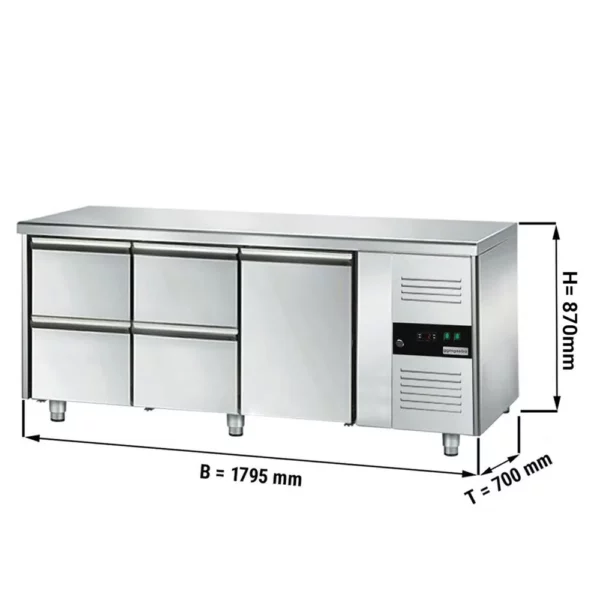 Chladící pult ECO - 1,8 x 0,7 m - s 1 dvířky a 4 zásuvkami 1/2 - Image 3