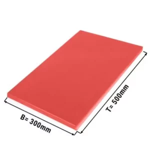 Krájecí deska - 30 x 50 cm - Tloušťka 2 cm - červená