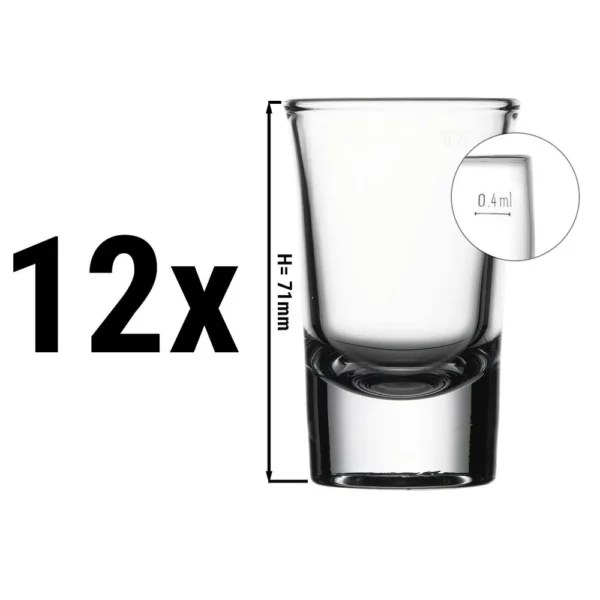 (12 kusů) BOSTON - půldecák -cích 0,02L, kapacita 0,04l