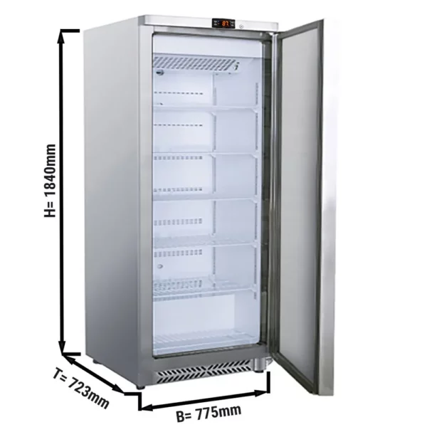 Mraznička vyrobená z nerezavějící oceli - 600 litrů - s 1 dveřmi - Image 4