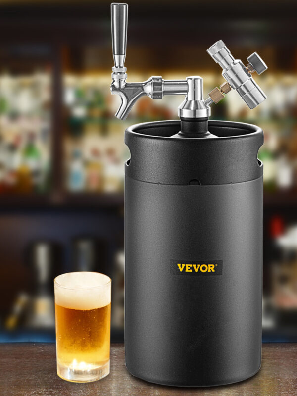 Výčepní zařízení na pivo s tlakoměrem 8L černá