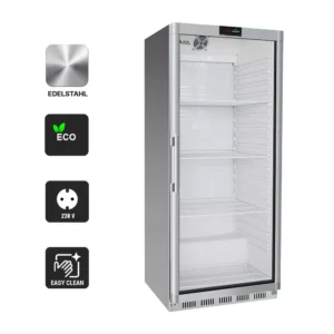 Chladnička - 600 litrů - s 1 skleněnými dvířky