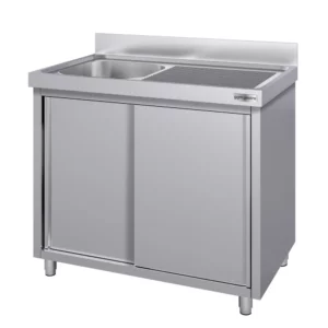 Nerezová dřezová skříňka ECO - 1000x700mm - 1 umyvadlo levé - Š400xH500xV250mm