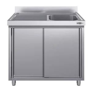Nerezová dřezová skříňka ECO - 1400x600mm - 1 umyvadlo pravé - Š500xH400xV250mm