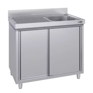 Nerezová dřezová skříňka ECO - 1000x700mm - 1 umyvadlo pravé - Š400xH500xV250mm
