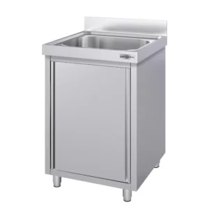 Nerezová dřezová skříňka ECO - 600x700mm - 1 umyvadlo - Š400xH400xV250mm
