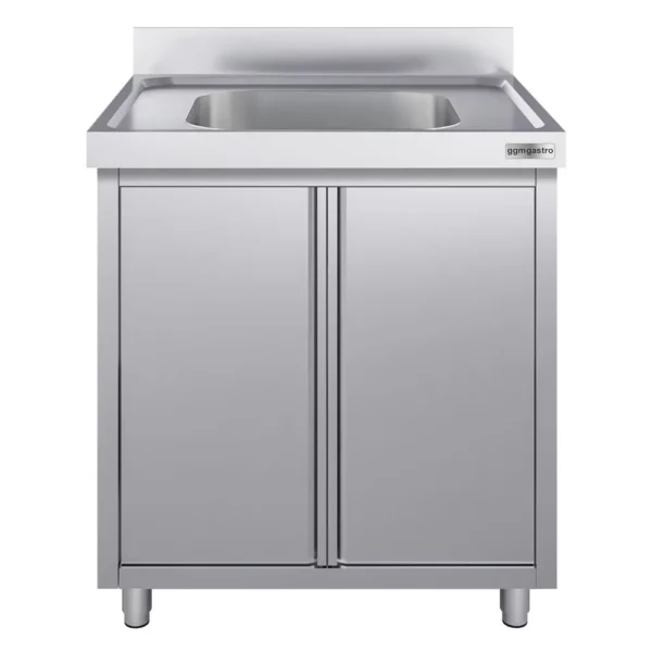 Nerezová dřezová skříňka ECO - 800x600mm - 1 umyvadlo - Š400xH400xV250mm - Image 4