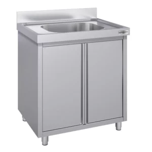 Nerezová dřezová skříňka ECO - 800x700mm - 1 umyvadlo - Š500xH500xV300mm