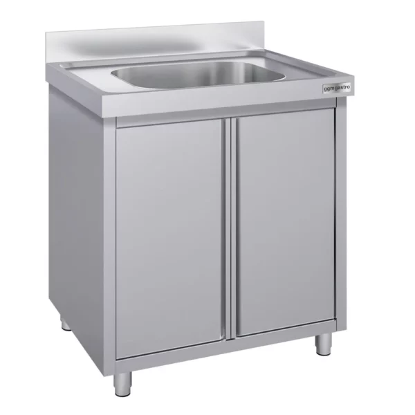Nerezová dřezová skříňka ECO - 800x700mm - 1 umyvadlo - Š500xH500xV300mm