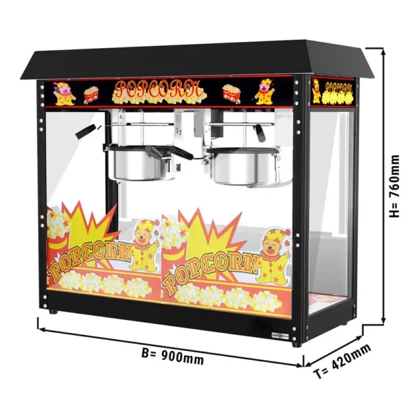 Stroj na popcorn - 10 kg/h -černý - Image 6