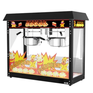 Stroj na popcorn - 10 kg/h -černý