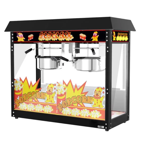 Stroj na popcorn - 10 kg/h -černý