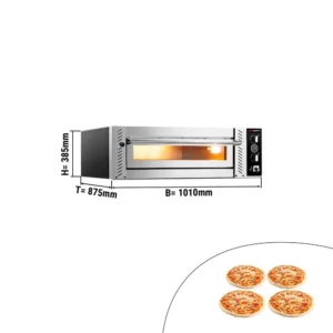 Jednokomorová pizza kamna 4x30 cm POE430