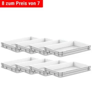 Nádoba na těsto - 8x přepravka na těsto Š400xH600xV70mm TBP647#SET8